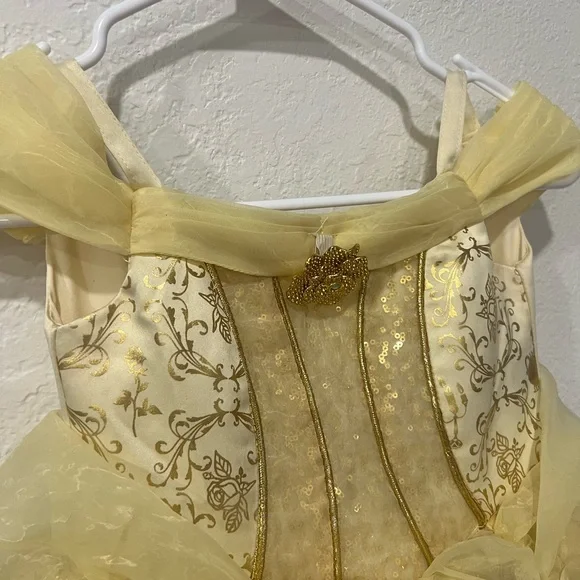 Disney belle Golden Princess Dress for Kids - Picture 7 of 9